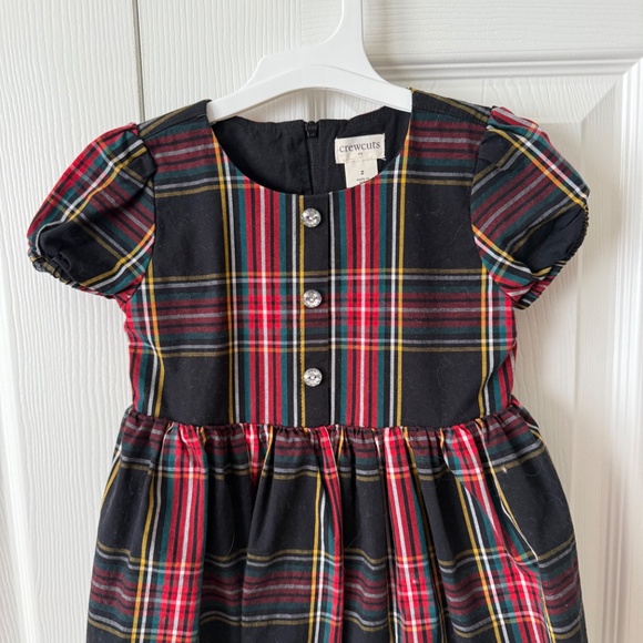J.Crew Crewcuts Girls' Stewart Tartan Button-front Dress 2T - Picture 2 of 4
